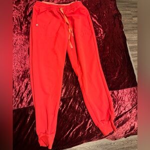 Figs scrub pants- pop red